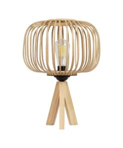 GLOBOSTAR® CHORD 01990 Boho Επιτραπέζιο Φωτιστικό Πορτατίφ με Ντουί 1 x E27 AC 220-240V IP20 – Μπεζ – Μ31 x Π31 x Υ43cm