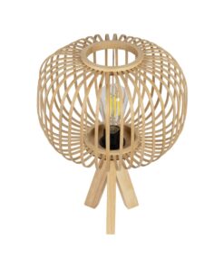 GLOBOSTAR® CHORD 01990 Boho Επιτραπέζιο Φωτιστικό Πορτατίφ με Ντουί 1 x E27 AC 220-240V IP20 – Μπεζ – Μ31 x Π31 x Υ43cm