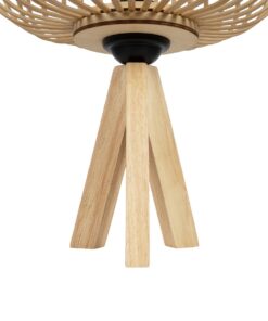 GLOBOSTAR® CHORD 01990 Boho Επιτραπέζιο Φωτιστικό Πορτατίφ με Ντουί 1 x E27 AC 220-240V IP20 – Μπεζ – Μ31 x Π31 x Υ43cm