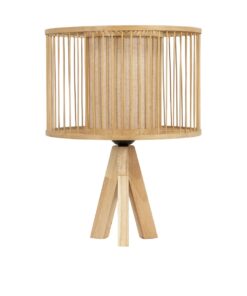 GLOBOSTAR® TULUM 01993 Boho Επιτραπέζιο Φωτιστικό Πορτατίφ με Ντουί 1 x E27 AC 220-240V IP20 – Μπεζ – Μ30 x Π30 x Υ40cm