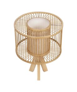 GLOBOSTAR® TULUM 01993 Boho Επιτραπέζιο Φωτιστικό Πορτατίφ με Ντουί 1 x E27 AC 220-240V IP20 – Μπεζ – Μ30 x Π30 x Υ40cm