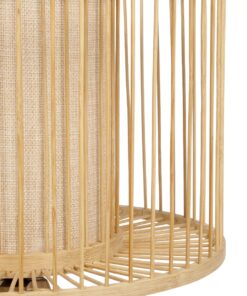 GLOBOSTAR® TULUM 01993 Boho Επιτραπέζιο Φωτιστικό Πορτατίφ με Ντουί 1 x E27 AC 220-240V IP20 – Μπεζ – Μ30 x Π30 x Υ40cm