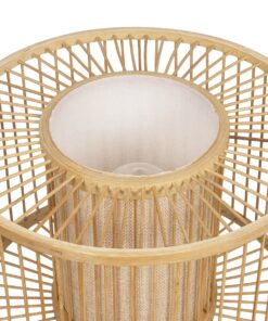 GLOBOSTAR® TULUM 01993 Boho Επιτραπέζιο Φωτιστικό Πορτατίφ με Ντουί 1 x E27 AC 220-240V IP20 – Μπεζ – Μ30 x Π30 x Υ40cm