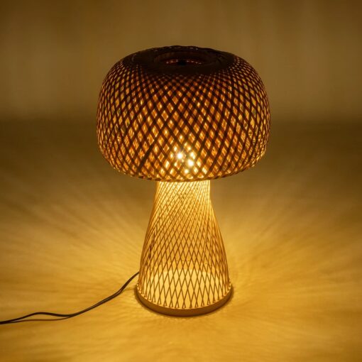 GLOBOSTAR® SELVA 01995 Boho Επιτραπέζιο Φωτιστικό Πορτατίφ με Ντουί 1 x E27 AC 220-240V IP20 – Μπεζ – Μ30 x Π30 x Υ45cm