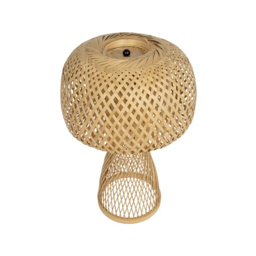 GLOBOSTAR® SELVA 01995 Boho Επιτραπέζιο Φωτιστικό Πορτατίφ με Ντουί 1 x E27 AC 220-240V IP20 – Μπεζ – Μ30 x Π30 x Υ45cm