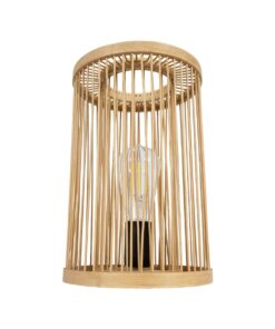 GLOBOSTAR® NOMAD 02000 Boho Επιτραπέζιο Φωτιστικό Πορτατίφ με Ντουί 1 x E27 AC 220-240V IP20 – Μπεζ – Μ20 x Π20 x Υ30cm