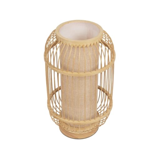 GLOBOSTAR® TULUM 02001 Boho Επιτραπέζιο Φωτιστικό Πορτατίφ με Ντουί 1 x E27 AC 220-240V IP20 – Μπεζ – Μ20 x Π20 x Υ32cm