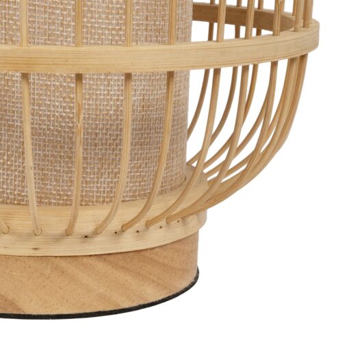 GLOBOSTAR® TULUM 02001 Boho Επιτραπέζιο Φωτιστικό Πορτατίφ με Ντουί 1 x E27 AC 220-240V IP20 – Μπεζ – Μ20 x Π20 x Υ32cm