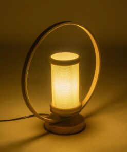 GLOBOSTAR® TULUMKO 02007 Boho Επιτραπέζιο Φωτιστικό Πορτατίφ με Ντουί 1 x E27 AC 220-240V IP20 – Μπεζ – Μ30 x Π12 x Υ32cm