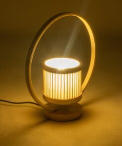 GLOBOSTAR® TULUMKO 02008 Boho Επιτραπέζιο Φωτιστικό Πορτατίφ με Ντουί 1 x E27 AC 220-240V IP20 – Μπεζ – Μ30 x Π12 x Υ32cm
