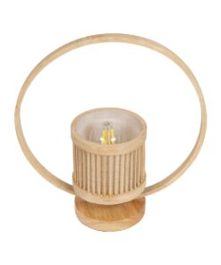 GLOBOSTAR® TULUMKO 02008 Boho Επιτραπέζιο Φωτιστικό Πορτατίφ με Ντουί 1 x E27 AC 220-240V IP20 – Μπεζ – Μ30 x Π12 x Υ32cm