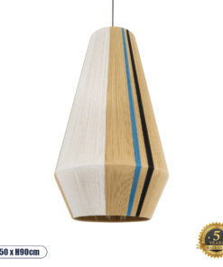 GLOBOSTAR® SALERNO 02079 Boho Κρεμαστό Φωτιστικό Οροφής με Ντουί 1 x E27 AC 220-240V IP20 - Πολύχρωμο - Μ50 x Π50 x Υ90cm