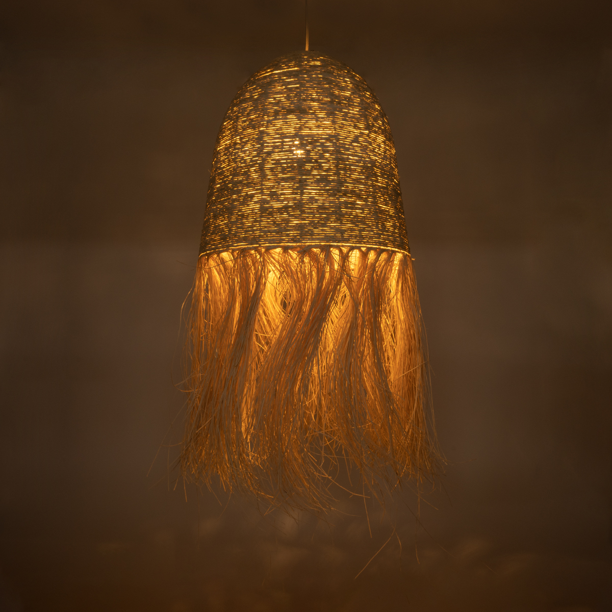 GLOBOSTAR® AREMBEPE 02179 Boho Κρεμαστό Φωτιστικό Οροφής με Ντουί 1 x E27 AC 220-240V IP20 - Μπεζ - Μ60 x Π60 x Υ130cm - Image 3