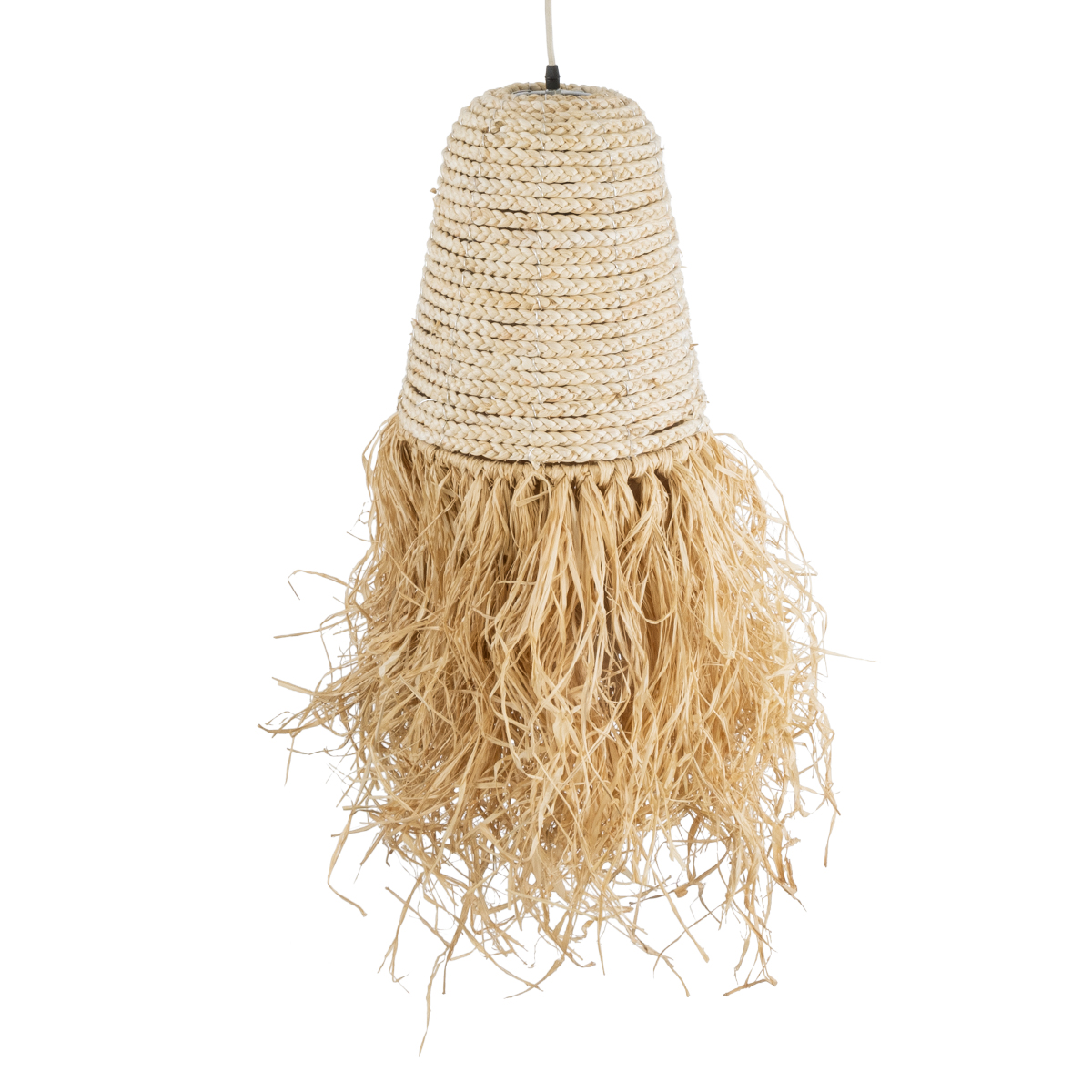 GLOBOSTAR® LETA 02189 Boho Κρεμαστό Φωτιστικό Οροφής με Ντουί 1 x E27 AC 220-240V IP20 - Μπεζ - Μ34 x Π34 x Υ70cm - Image 7