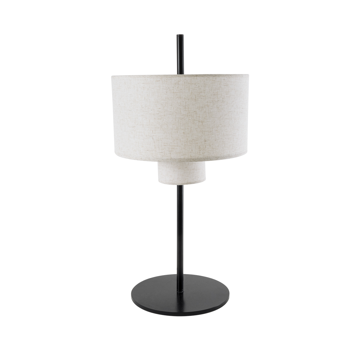 GLOBOSTAR® MARIGOLD 02227 Μοντέρνο Επιτραπέζιο Φωτιστικό Πορτατίφ με Ντουί 3 x E27 AC 220-240V IP20 - Μαύρο & Μπεζ - M36 x Π36 x Υ70cm - Image 3