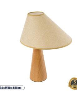 GLOBOSTAR® KAUAI 02229 Boho Επιτραπέζιο Φωτιστικό Πορτατίφ με Ντουί 1 x E27 AC 220-240V IP20 - Μπεζ - Μ38 x Π30 x Υ48cm