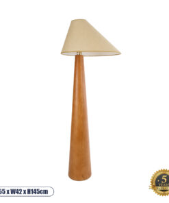 GLOBOSTAR® KAUAI 02230 Boho Επιδαπέδιο Φωτιστικό με Ντουί 1 x E27 AC 220-240V IP20 - Καφέ & Μπεζ - Μ55 x Π42 x Υ145cm