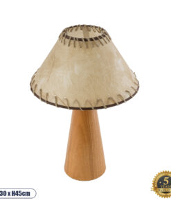 GLOBOSTAR® MASPALOMAS 02291 Boho Επιτραπέζιο Φωτιστικό Πορτατίφ με Ντουί 1 x E27 AC 220-240V IP20 - Καφέ & Μπεζ - Μ30 x Π30 x Υ45cm