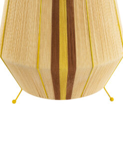 GLOBOSTAR® SALERNO 02331 Boho Επιδαπέδιο Φωτιστικό με Ντουί 1 x E27 AC 220-240V IP20 – Μπεζ & Καφε – Μ50 x Π50 x Υ70cm