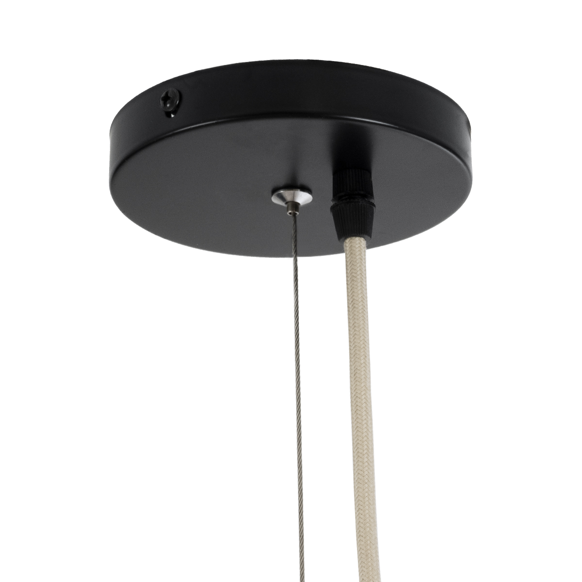 GLOBOSTAR® KAIA 02347 Boho Κρεμαστό Φωτιστικό Οροφής με Ντουί 1 x E27 AC 220-240V IP20 - Μπεζ - Μ80 x Π80 x Υ26cm - Image 10