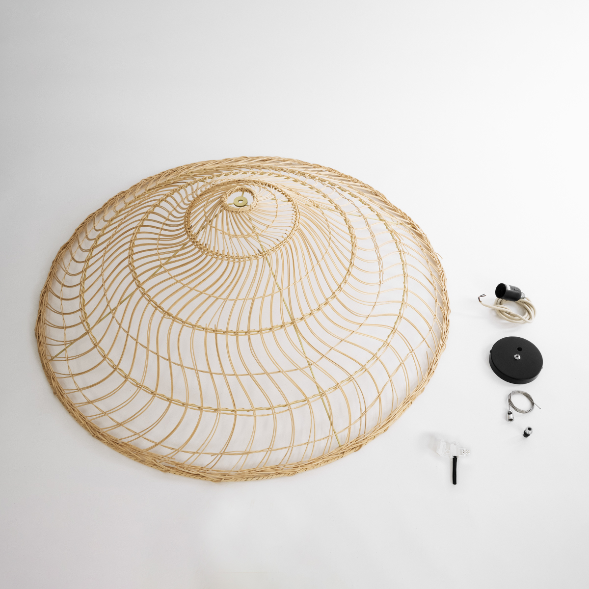 GLOBOSTAR® KAIA 02348 Boho Κρεμαστό Φωτιστικό Οροφής με Ντουί 1 x E27 AC 220-240V IP20 - Μπεζ - Μ100 x Π100 x Υ30cm - Image 11