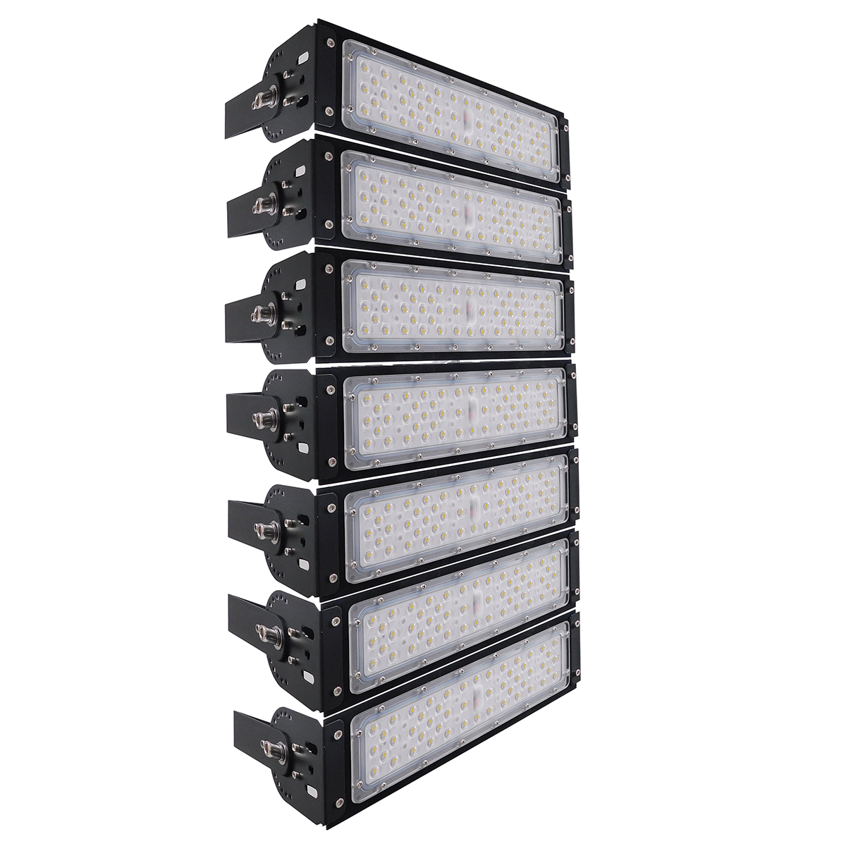 GLOBOSTAR® GOLIATH 90100-7 Προβολέας για Γήπεδα Tennis & Ποδοσφαίρου 5x5 LED 350W 52500lm 75°x135° SDCM<5 Fish Eye Lens AC 220-240V Αδιάβροχο IP65 IK08 Φυσικό Λευκό 5000K - Lumileds SMD Chip & Mean Well Driver - Μαύρο Ματ - Μ32 x Π12 x Υ63cm - 5 Χρόνια Εγγύηση - Image 2