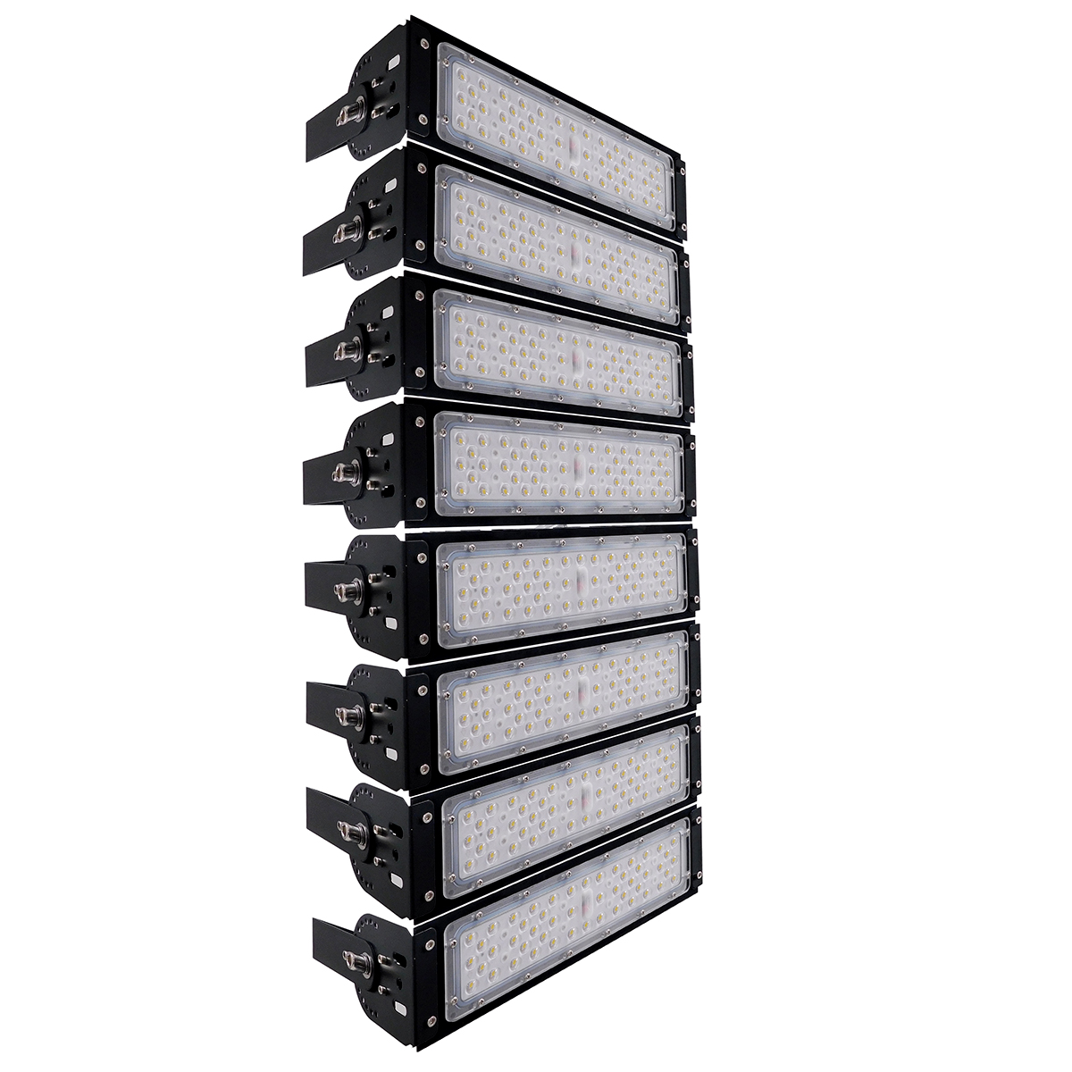 GLOBOSTAR® GOLIATH 90100-8 Προβολέας για Γήπεδα Tennis & Ποδοσφαίρου 5x5 LED 400W 60000lm 75°x135° SDCM<5 Fish Eye Lens AC 220-240V Αδιάβροχο IP65 IK08 Φυσικό Λευκό 5000K - Lumileds SMD Chip & Mean Well Driver - Μαύρο Ματ - Μ32 x Π12 x Υ72cm - 5 Χρόνια Εγγύηση - Image 2