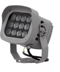 GLOBOSTAR® FLOODXENA 05015 Προβολέας Σποτ Wall Washer LED 12W 1440lm 10° AC 220-240V Αδιάβροχο IP65 Ψυχρό Λευκό 6000K - Bridgelux SMD Chip - Γκρι Ανθρακί - Μ13.5 x Π11 x Υ15cm - 3 Χρόνια Εγγύηση