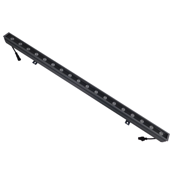 GLOBOSTAR® WASHER-MOZA 05107 Μπάρα Φωτισμού Wall Washer LED 24W 2400lm 10-30° DC 24V Αδιάβροχο IP66 RGB Dimmable - Γκρι Ανθρακί - Μ100 x Π4 x Υ5cm - 3 Χρόνια Εγγύηση