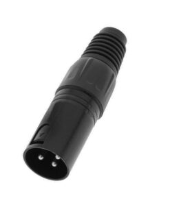 Αρσενικό Βύσμα XLR Male 3 PIN CANNON DMX High Quality Μαύρο GloboStar 51188