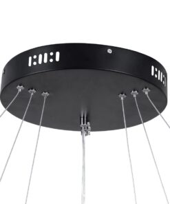 kelvo® NEMESIS KLV-101-0220-V2 Κρεμαστό Φωτιστικό Οροφής LED 120W 12000lm 180° AC 220-240V IP20 Ρυθμιζόμενο Λευκό CCT με Χειριστήριο από 2700K έως 6000K Dimmable – Lumileds SMD Chip – Μαύρο Ματ – Μ80 x Π80 x Υ80cm – 3 Χρόνια Εγγύηση