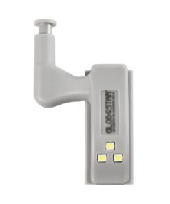 GloboStar® CLOSET 79640 Φωτιστικό Ντουλάπας LED για Μεντεσέ με Διακόπτη On/Off Κουμπωτό με Μπαταρία(Δεν συμπεριλαμβάνεται) – Ψυχρό Λευκό 6000K – Μ7 x Π4 x Υ2.5cm