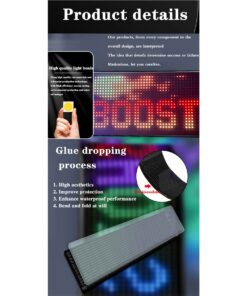 GLOBOSTAR® MATRIX GLB-106-0003 Εύκαμπτη Κυλιόμενη Ψηφιακή Επιγραφή 59.5x12cm P6 96×16 Pixel LED 10W DC 5V 2A με USB 2.0 Αδιάβροχο IP65 Πολύχρωμο RGB – Bluetooth Control μέσω iPIXEL APP – Μ59.5 x Π0.2 x Υ12cm – 2 Χρόνια Εγγύηση