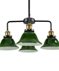 GLOBOSTAR® LIBRARY 00769 Vintage Φωτιστικό Οροφής με Ντουί 4 x E27 AC 220-240V IP20 - Πολύχρωμο - Μ57 x Π57 x Υ90cm