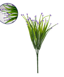 GloboStar® 09079 Τεχνητό Φυτό Διακοσμητικό Μπουκέτο Aphyllanthes Μώβ M17cm x Υ30cm Π17cm με 7 Κλαδάκια
