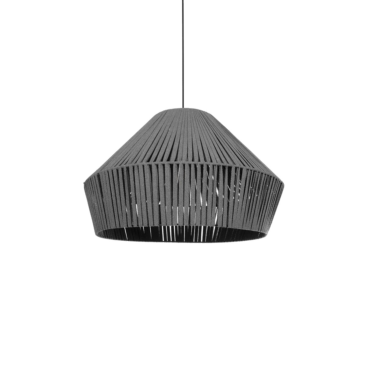GLOBOSTAR® NUI 205-0066 Boho Κρεμαστό Φωτιστικό Οροφής με Ντουί 1 x E27 AC 220-240V IP20 - Γκρι - M60 x Π60 x Υ41cm - Image 2