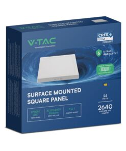 24W CCT Τετράγωνο 30x30cm Επιφανειακό LED Panel 2640lm V-TAC Cree Chip 6yrs Wty 105146VT
