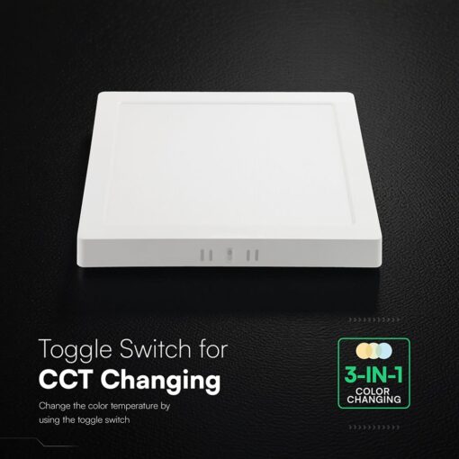 24W CCT Τετράγωνο 30x30cm Επιφανειακό LED Panel 2640lm V-TAC Cree Chip 6yrs Wty 105146VT