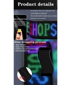 GLOBOSTAR® MATRIX GLB-106-0001 Εύκαμπτη Κυλιόμενη Ψηφιακή Επιγραφή 17.3x7cm P4 32×16 Pixel LED 10W DC 5V 2A με USB 2.0 Αδιάβροχο IP65 Πολύχρωμο RGB – Bluetooth Control μέσω iPIXEL APP – Μ17.3 x Π0.2 x Υ7cm – 2 Χρόνια Εγγύηση