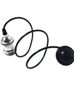 GLOBOSTAR® SUSPENS 115102 Vintage Κρεμαστό Φωτιστικό Οροφής με Ντουί 1 x E27 AC 220-240V IP20 - Ασημί & Μαύρο - Μ6.7 x Π6.7 x Y94.3cm
