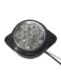GloboStar® 115411 Πλευρικά Φώτα Όγκου Φορτηγών FLAT BULLET LED 7 SMD DC 24V Αδιάβροχο IP66 Ψυχρό Λευκό 6000K