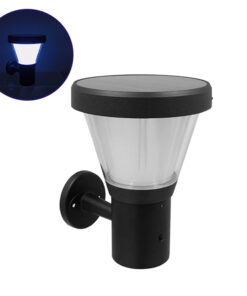 GLOBOSTAR® SOLARTIS 12126 Μοντέρνο Φωτιστικό Τοίχου - Απλίκα LED 10W 1000lm 180° με Ενσωματωμένο Φωτοβολταϊκό Panel 6V 5W & Επαναφορτιζόμενη Μπαταρία Li-ion 3.2V 6000mAh με Αισθητήρα Ημέρας-Νύχτας Αδιάβροχο IP65 Ψυχρό Λευκό 6000K - Γκρι Ανθρακί - Μ24 x Π32 x Υ28cm - 2 Χρόνια Εγγύηση