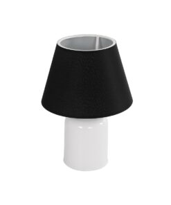 Alternative view of GLOBOSTAR® CIA 204-0081 Μοντέρνο Επιτραπέζιο Φωτιστικό Πορτατίφ με Ντουί 1 x E27 AC 220-240V IP20 - Λευκό & Μαύρο - Μ23 x Π23 x Υ31,5cm