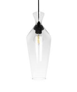 GLOBOSTAR® BALU 206-0041 Μοντέρνο Κρεμαστό Φωτιστικό Οροφής με Ντουί 1 x E27 AC 220-240V IP20 – Διάφανο – Μ15 x Π15 x Υ40cm