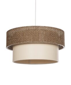 Alternative view of GLOBOSTAR® LIVA 203-0175 Μοντέρνο Κρεμαστό Φωτιστικό Οροφής με Ντουί 1 x E27 AC 220-240V IP20 - Καφέ & Μπεζ - Μ38 x Π38 x Υ30cm