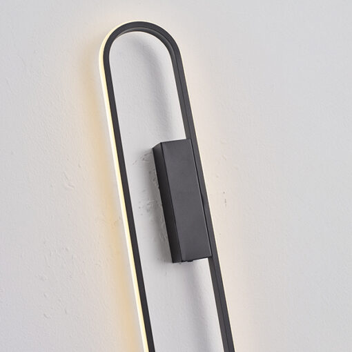 ΑΠΛΙΚΑ ΤΟΙΧΟΥ ΑΛΟΥΜΙΝΙΟ LED 18W 2340Lm 3000K 100x800mm ΜΑΥΡΟ ARTE ILLUMINA ELIX EUROLAMP 144-18097