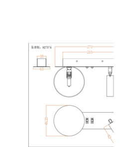 ΑΠΛΙΚΑ ΑΝΑΓΝΩΣΗΣ ΔΙΠΛΟΥ ΦΩΤΙΣΜΟΥ 1xG9 Max 7W + LED 3W 150Lm 3000K 270x152x120mm ΜΑΥΡΗ ARTE ILLUMINA NODE EUROLAMP 145-22082