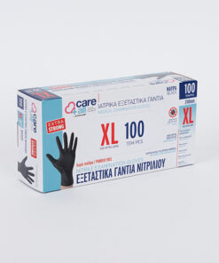 ΓΑΝΤΙΑ ΝΙΤΡΙΛΙΟΥ EXTRA STRONG MIAΣ ΧΡΗΣΗΣ ΧΩΡΙΣ ΠΟΥΔΡΑ ΜΑΥΡΟ XLARGE 100TΕΜ EUROLAMP 147-90973