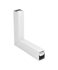 GLOBOSTAR® ALP-CORNER-IN90 BRIGHTRAIL 61780 Επιφανειακό / Κρεμαστό Προφίλ Αλουμινίου Γωνία με Λευκό Γαλακτερό Πατητό Κάλυμμα για Ταινίες LED IP20 - Λευκό Ματ - Μ30 x Π5 x Υ7.5cm