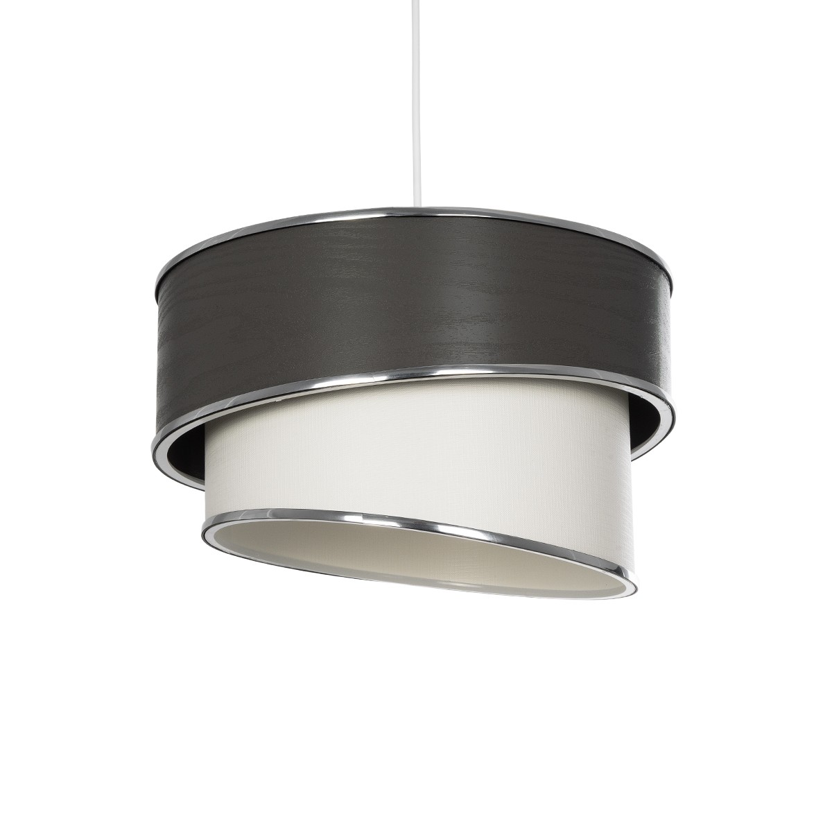 GLOBOSTAR® SONIA 203-0116 Μοντέρνο Κρεμαστό Φωτιστικό Οροφής με Ντουί 1 x E27 AC 220-240V IP20 - Γκρι & Λευκό - Μ30 x Π30 x Υ24cm - Image 2